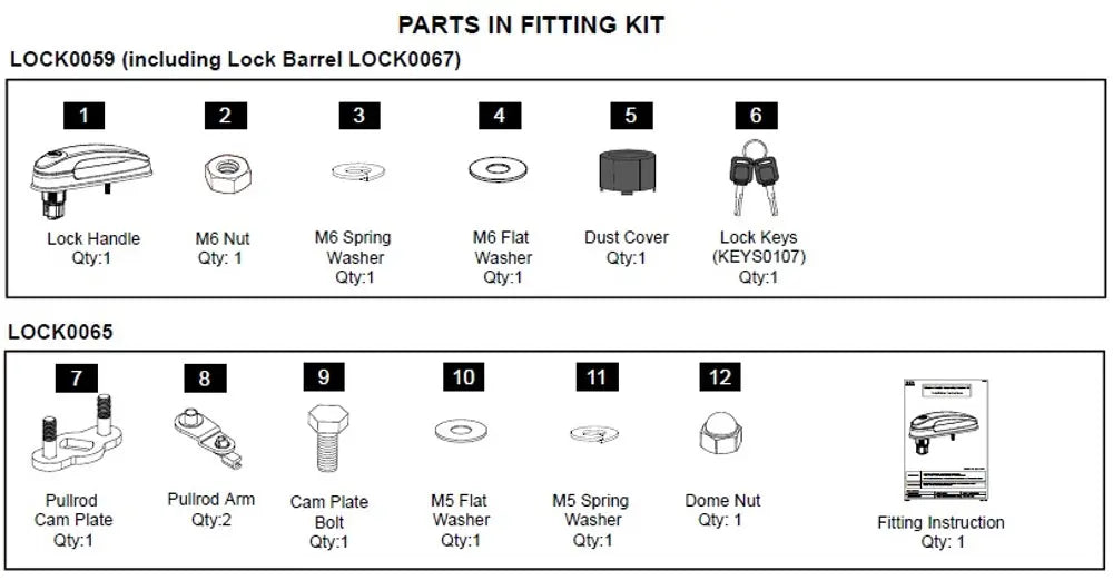EGR Premium L/S Canopy Full Lock Kit - Non-Remote Toyota Hilux 2020-Onwards