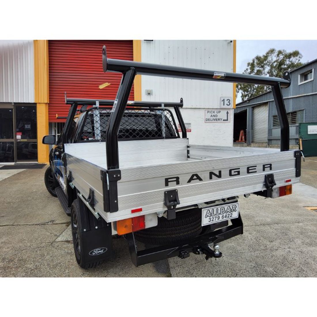 P/Coated Black FF/RR Trade Rack set to suit the new 2022 Ford Ranger XLT