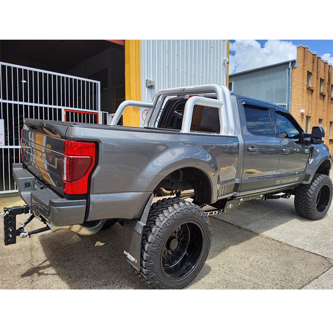 Custom Made Brush Finish 100mm Triple Sportsbar to suit Ford F250