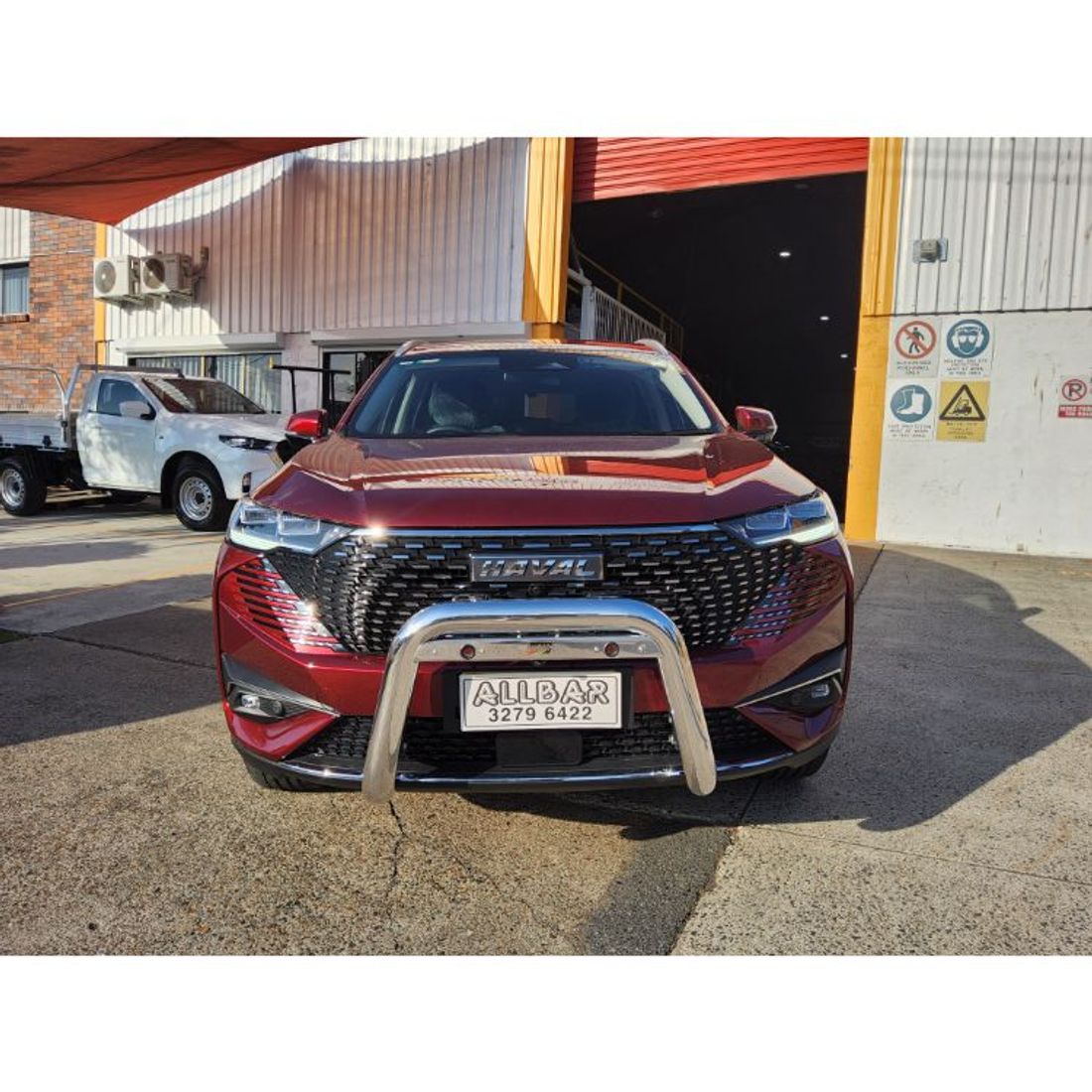 Alloy Polished 76mm Nudgebar with Spot Light Tabs to suit 2023 Haval H6 Ultra Hybrid