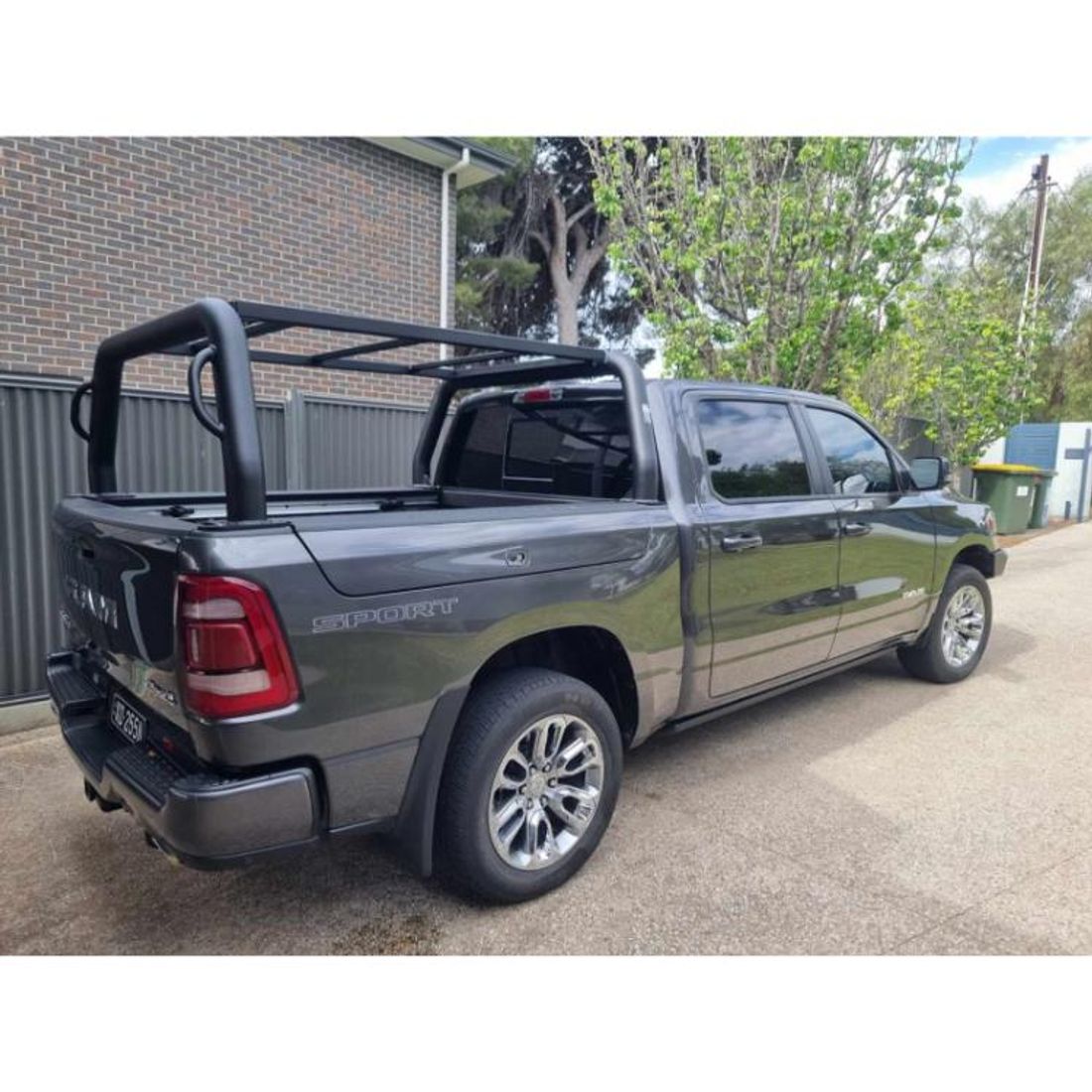 Textured Black 100mm Fixed Racks with Platform Rack to suit DT Ram