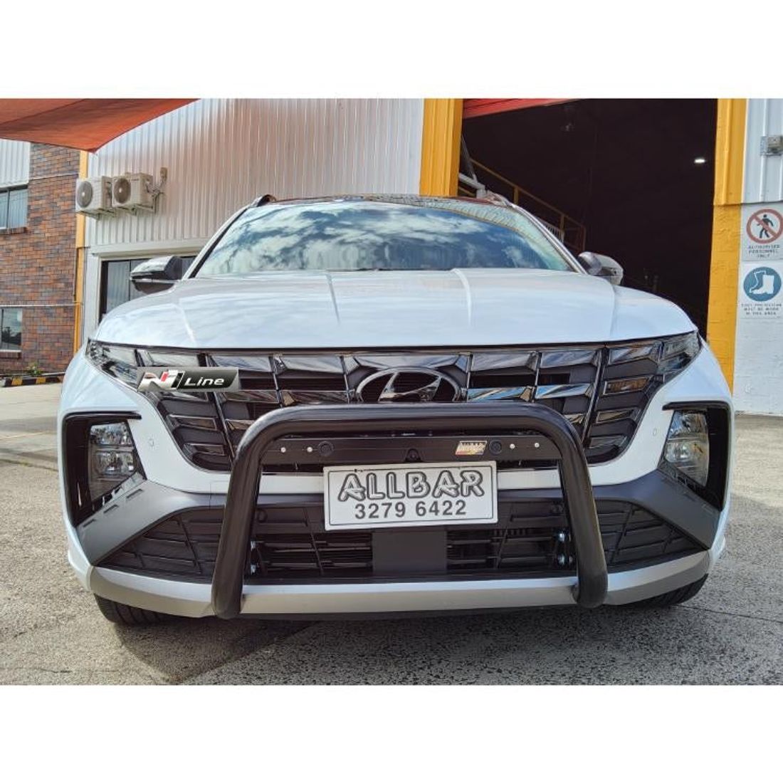 Black Alloy 63mm Nudgebar to suit 2024 Hyundai Tucson N-Line