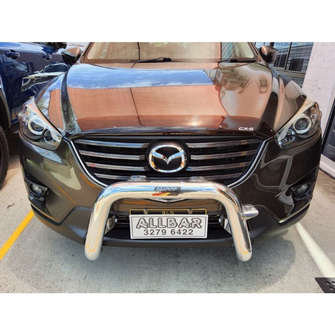 Polished Nudgebar with Spot Light Tabs & Aerial Tab to suit 2016 Mazda CX-5