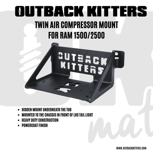 Outback Kitters Twin Compressor Mount to suit Ram 1500 DT