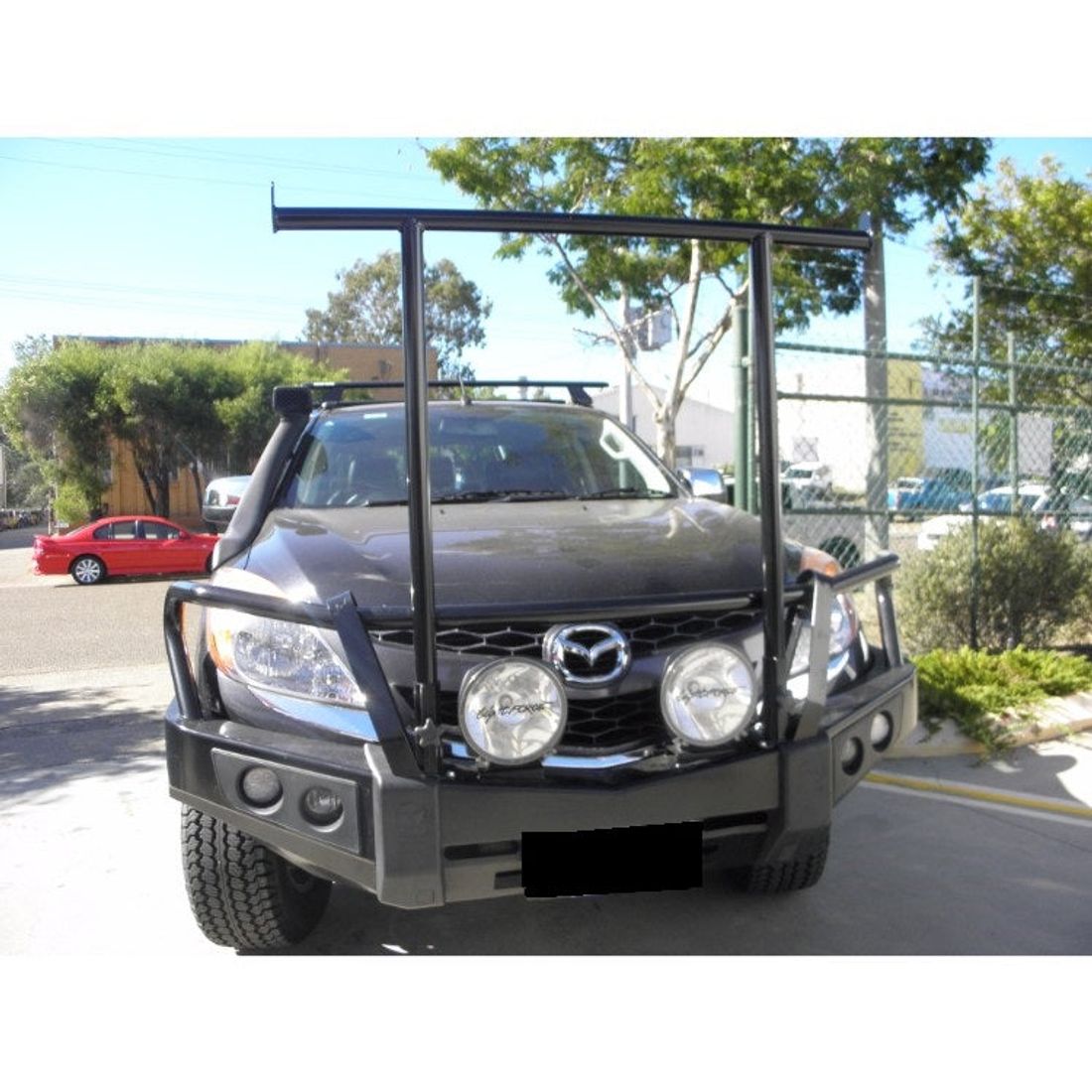 Mazda BT50 Genuine Angled Bullbar with Multi Fit Hrack