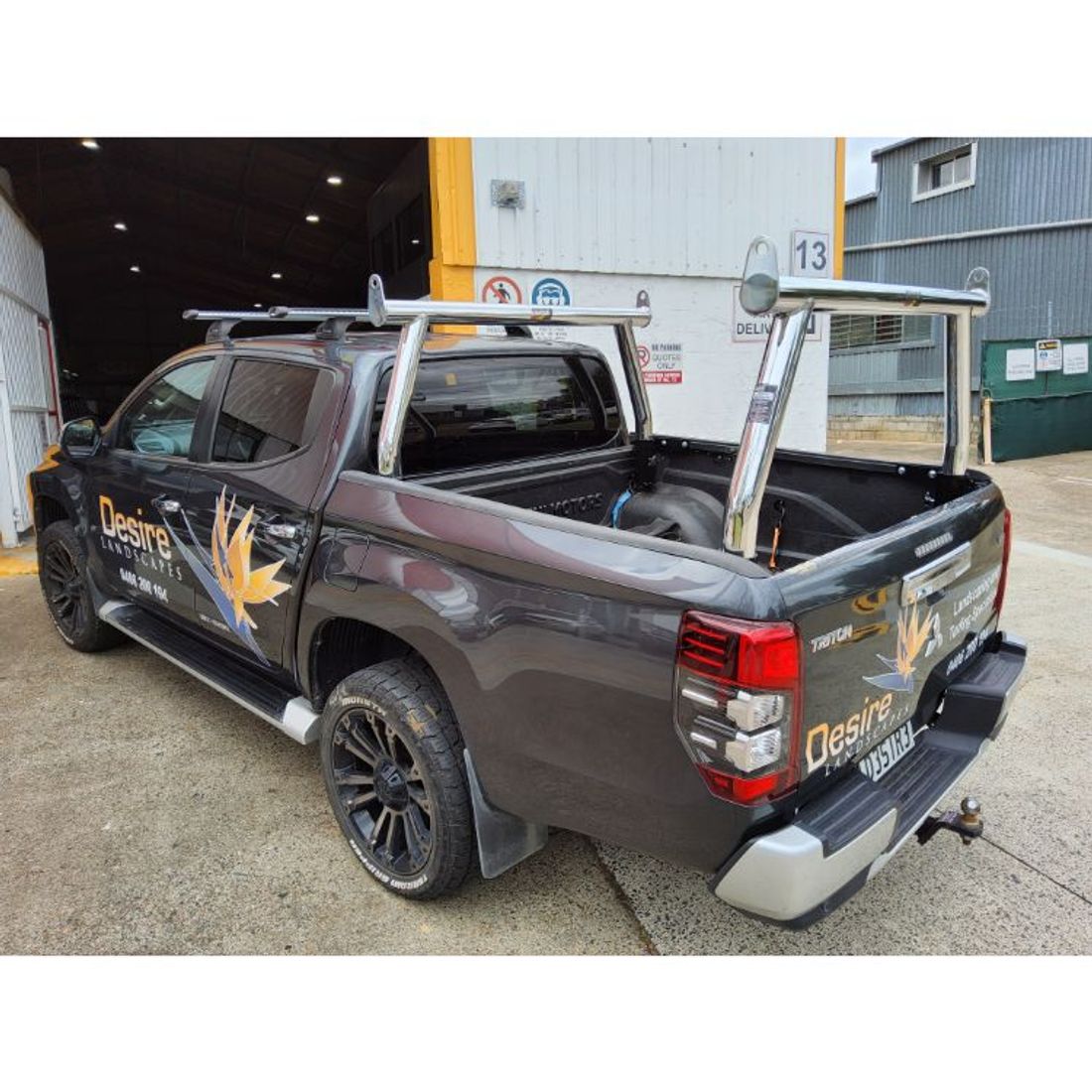 76mm Polished Trade Racks to suit Mitsubishi MR Triton
