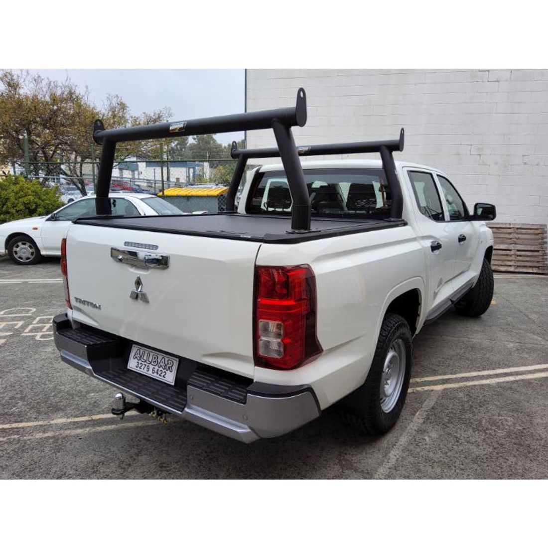 Textured Black 76mm Trade Racks to suit Mitsubishi MV Triton with EGR Roll Trac