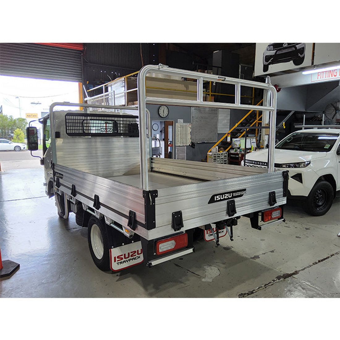 63mm Rear Rack with welded Rails & Flip Ears to suit Isuzu NLR 45-150 Truck