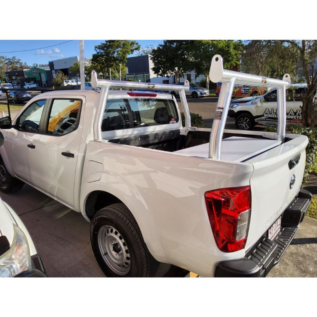 76mm Brush Finish FF/RR Trade Rack Set to suit 2022 Nissan D23 Navara