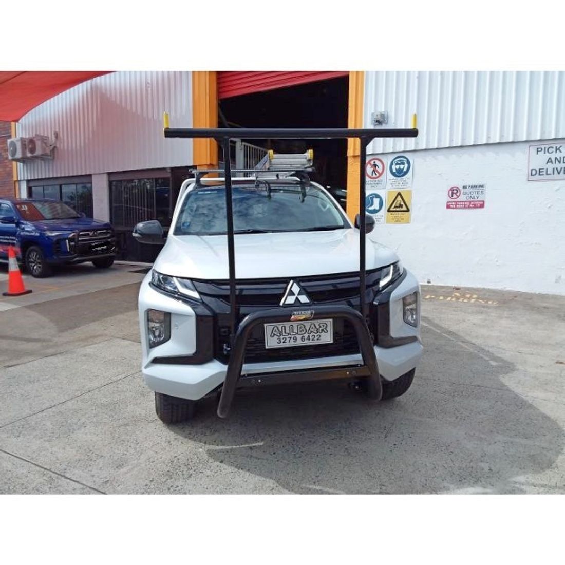 Satin Black Nudgebar/HRack to suit 2021 Mitsubishi MR Triton GSR with Sensors