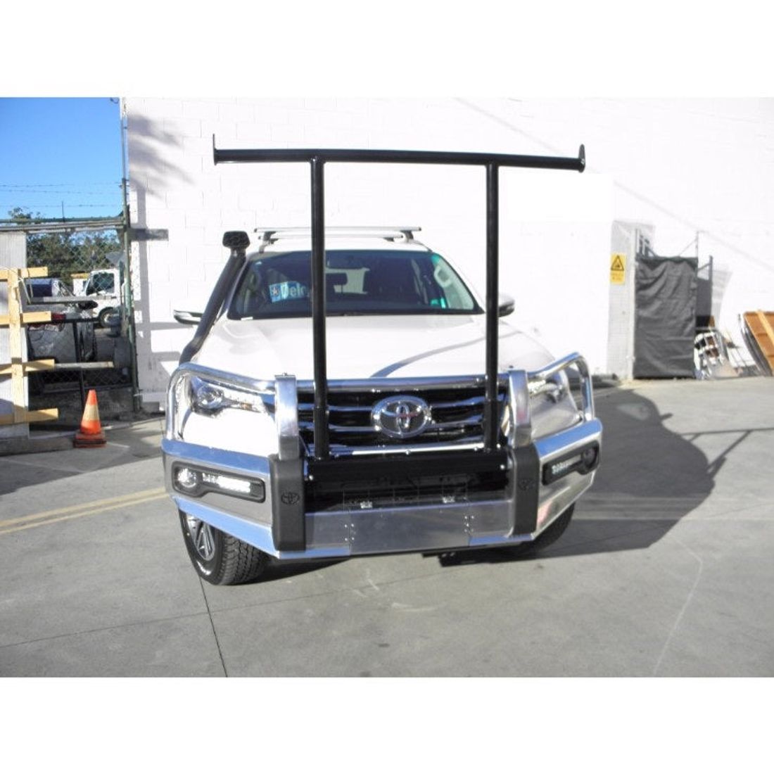 Toyota Fortuna Custom Multi Fit Hrack on Genuine Toyota Bullbar