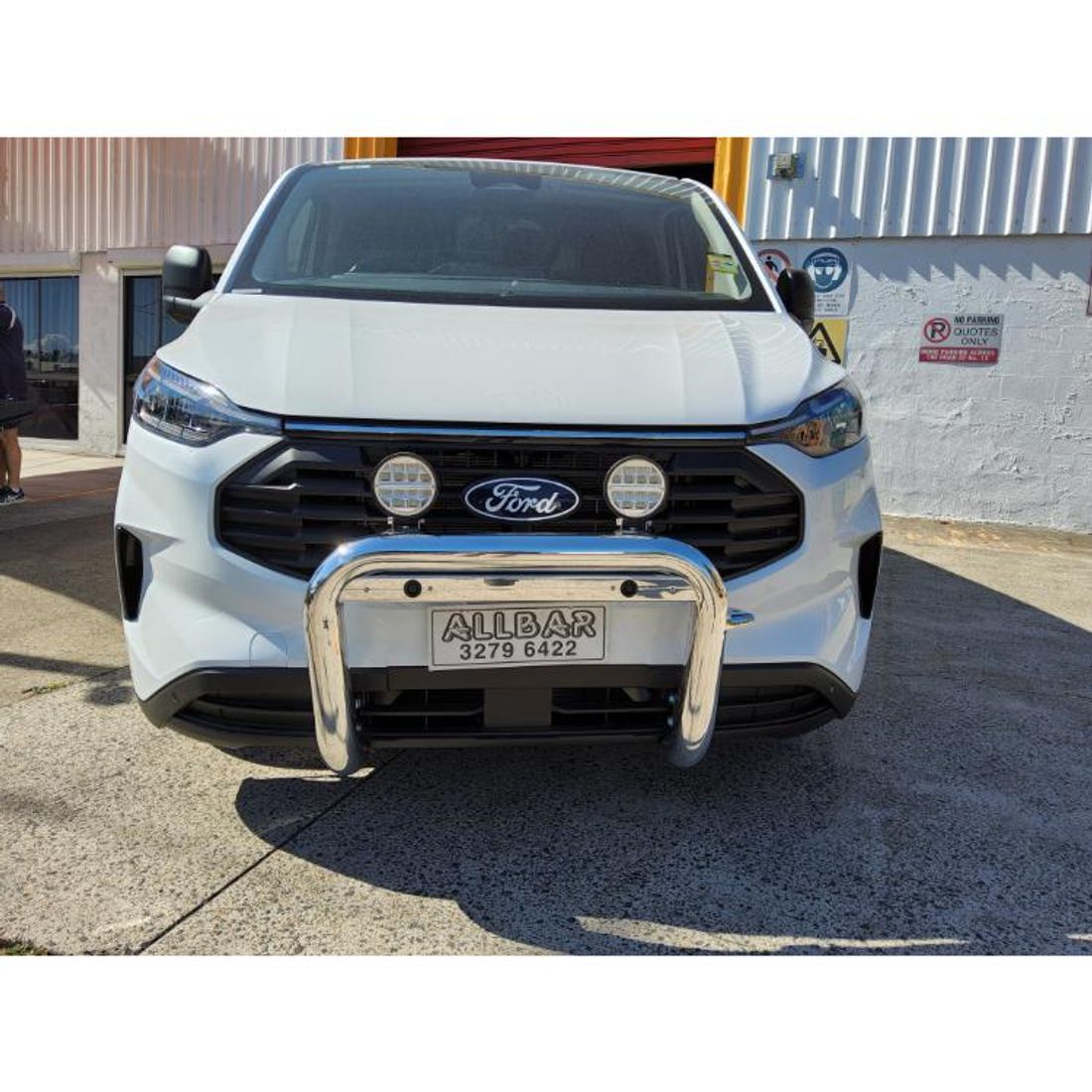 Polished Alloy 76mm Nudgebar to suit 2024 Ford Transit Custom Tech Pack