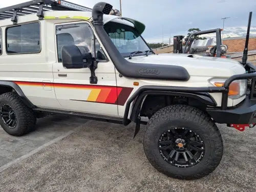 Rock Sliders with Brush Rails, suitable for Toyota Land Cruiser 79 and 78 Series Dual Cab, 2007 to current