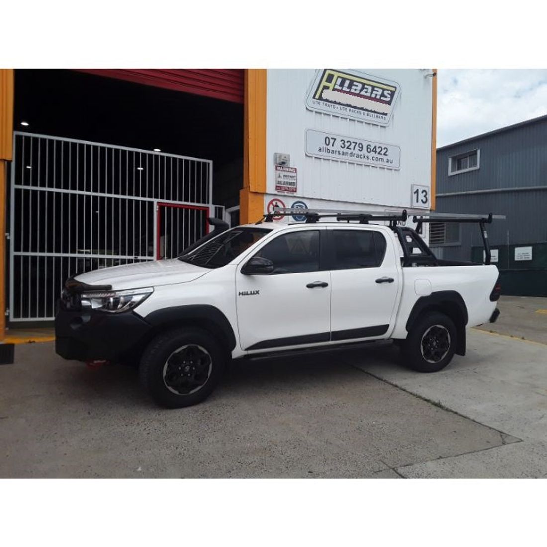 63mm P/Coated Black Adaptor Rack Set to suit Rugged X Hilux