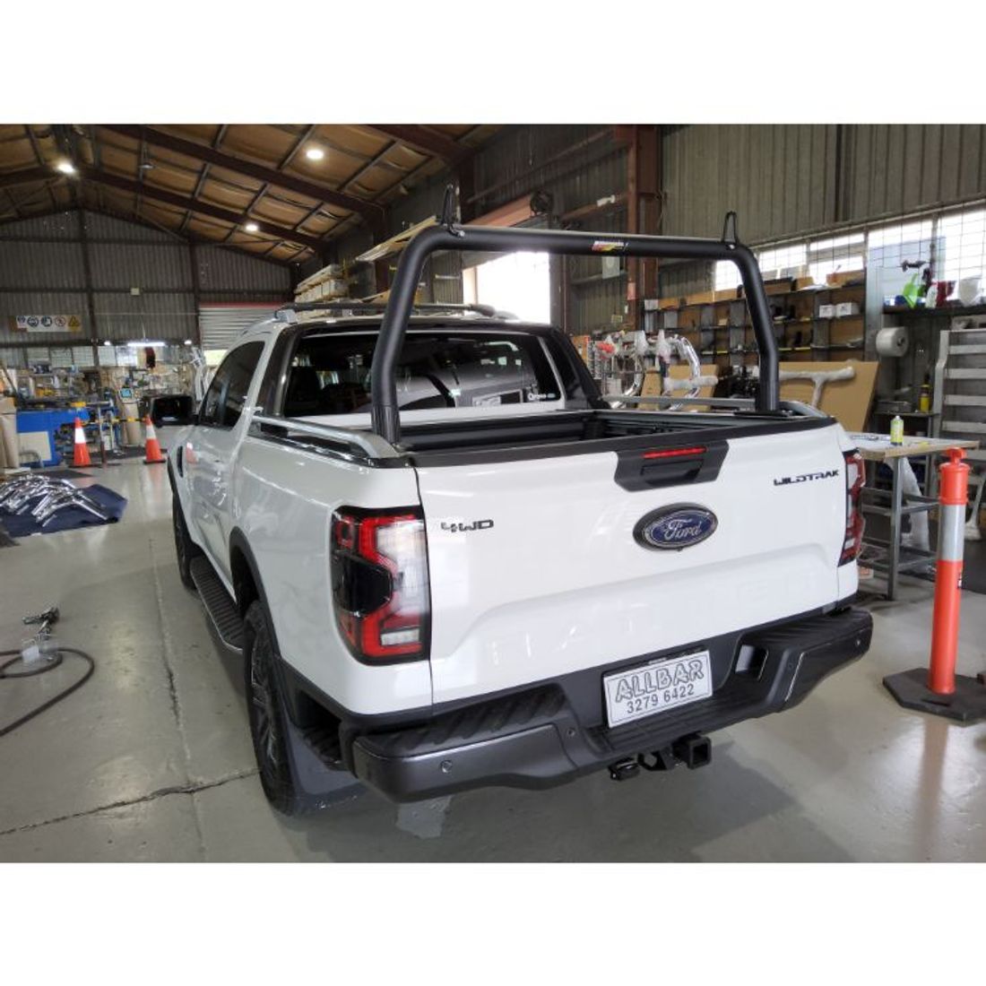 63mm Rear Removable Style Rack with fold down Ears to suit 2022 Next Gen Wildtrak with Mountain Top Roller Shutter