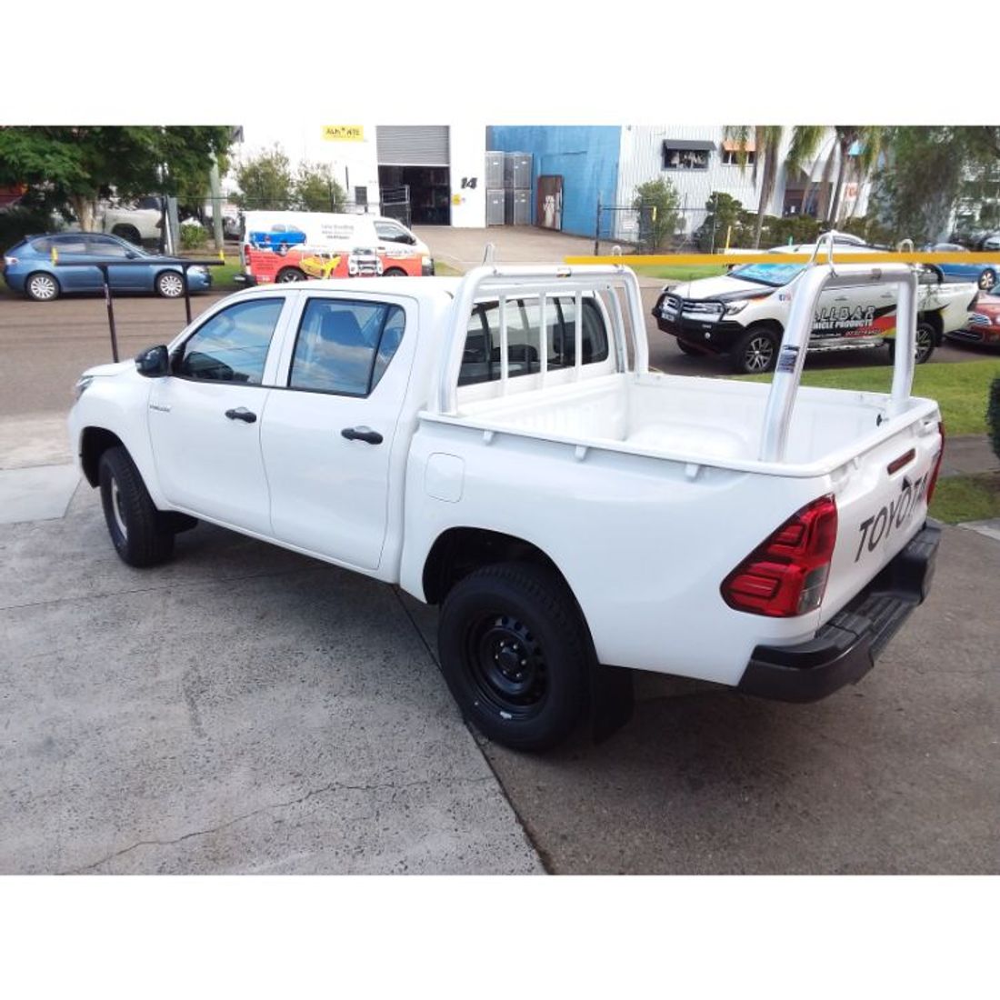 76mm Brush Finish Style Racks with Fold Down Ears to suit 2022 SR Hilux