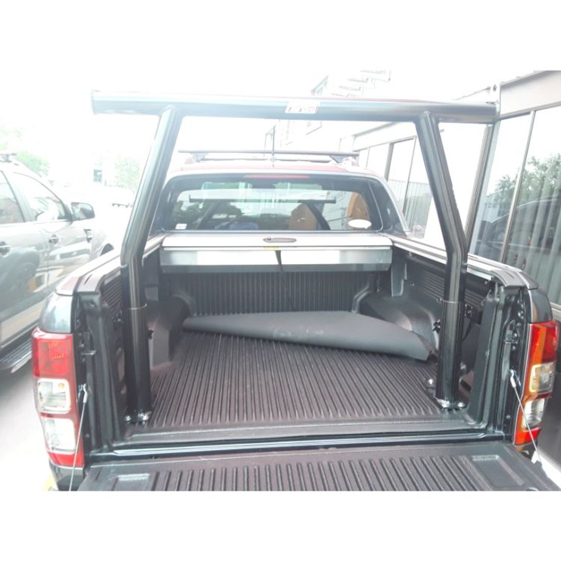 Powder Coated Black Rear Floor Mount Trade Rack to suit Ford Ranger Wildtrak