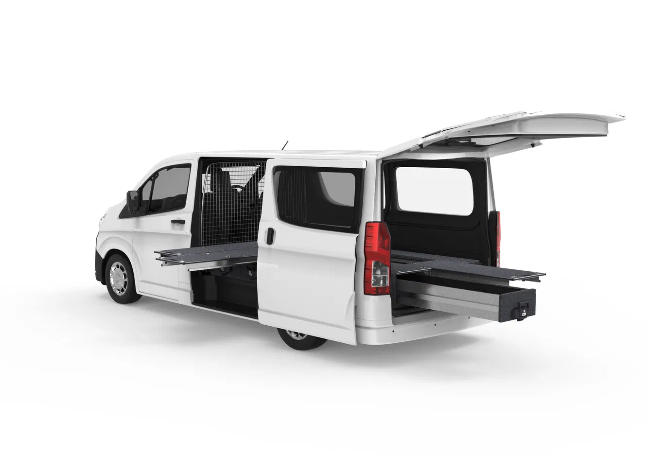 DUAL ROLLER FLOOR SIDE DRAWERS & SINGLE ROLLER FLOOR REAR DRAWERS