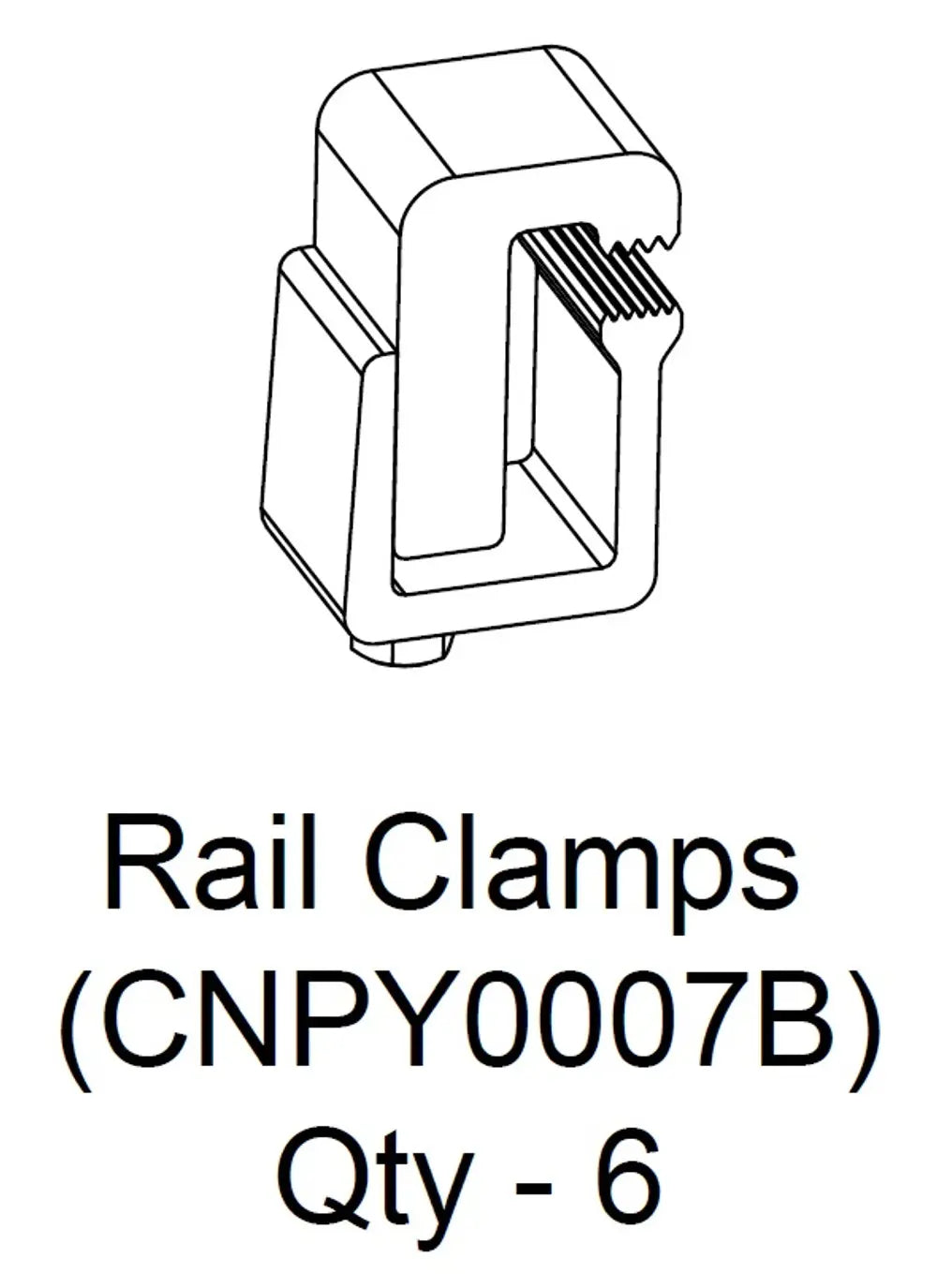 EGR Canopy Clamps - Set of 6 Mitsubishi Triton MR 2019-2024