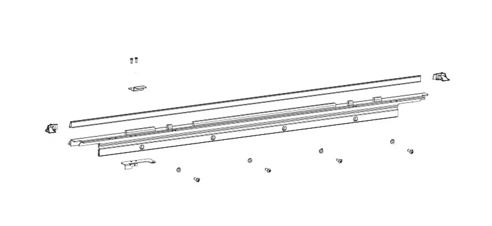 Replacement Vehicle Header Rail Hinge Kit - Nissan Navara D40 1P 2005-15 Nissan Navara D40 2005-2014
