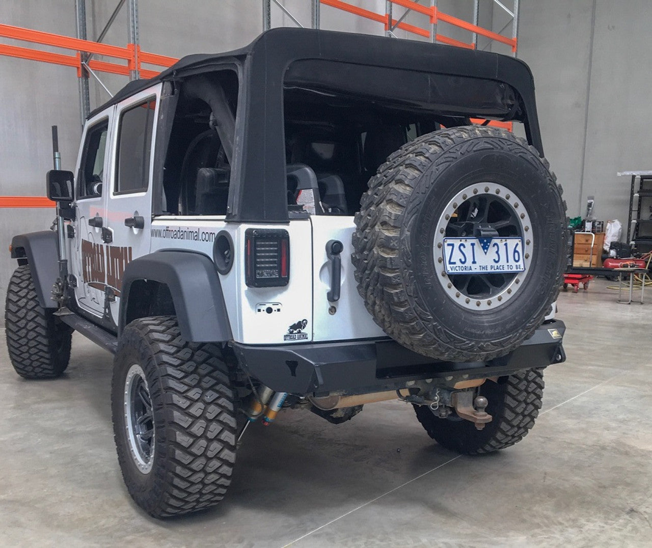Rear bumper, Jeep Wrangler JK 07-2018