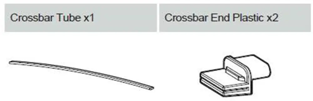 Replacement Crossbar and End Cap for EGR Soft Tonneau Covers - 1 Bar Ford Ranger PX 2011-2015