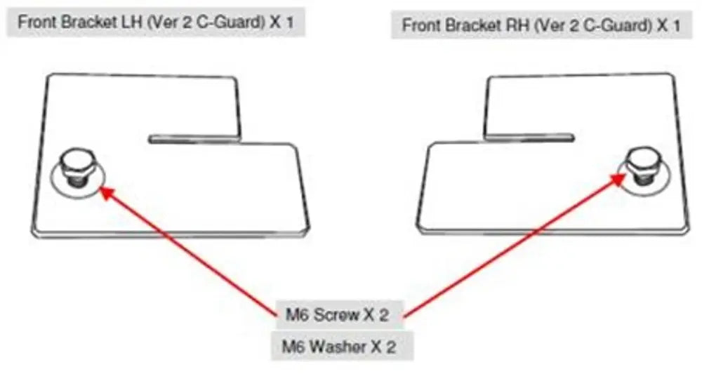 Replacement Front Bracket for EGR Soft Tonneau Cover - 1 Pair - Ford Ranger PX 2011-22 with V2 Cabin Guards (SFTC0046) Ford Ranger PX 2011-2015