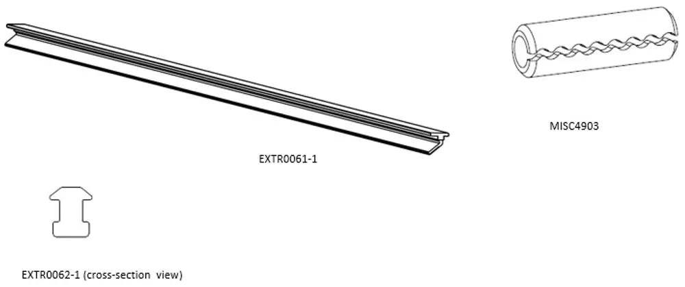 RollTrac Side Rail Seals - Slat Side Chevrolet Silverado 1500 2020-Onwards