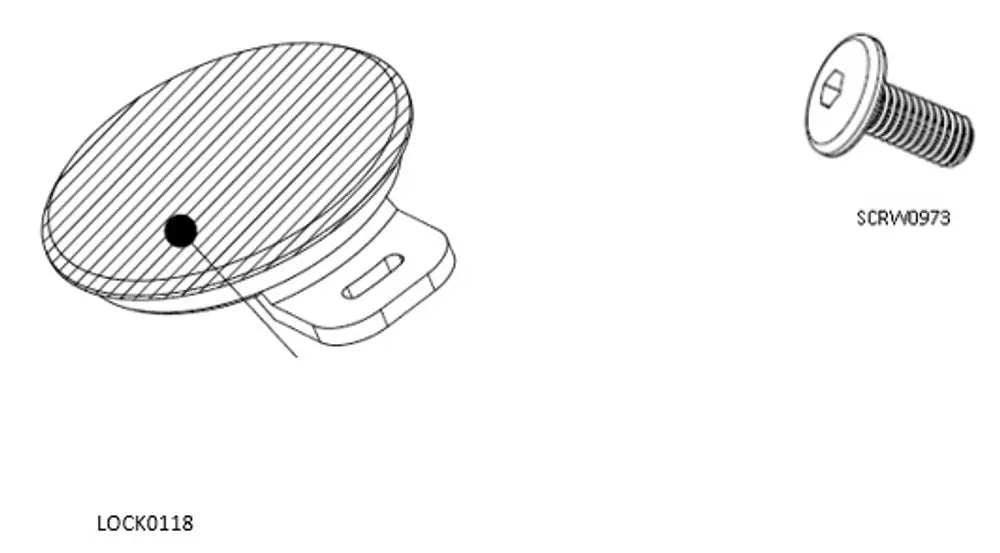 RollTrac Rubber Key Lock Cover Ford Ranger PXII 2015-2018