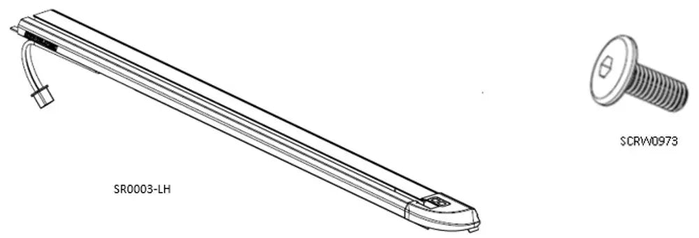 RollTrac Replacement Side Rail - LH (Electric) Ford Ranger PXII 2015-2018