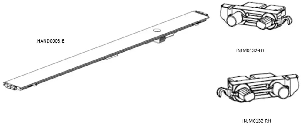 RollTrac Replacement Hand Rail - Electric Ford Ranger PXII 2015-2018