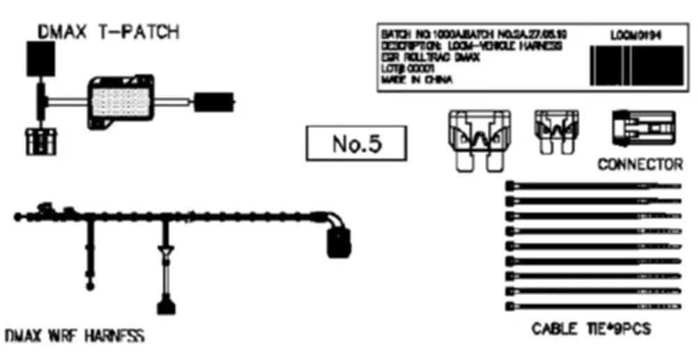 EGR RollTrac Vehicle Loom Kit - Isuzu D-Max 2012-19 - Isuzu D-Max 2012-2016
