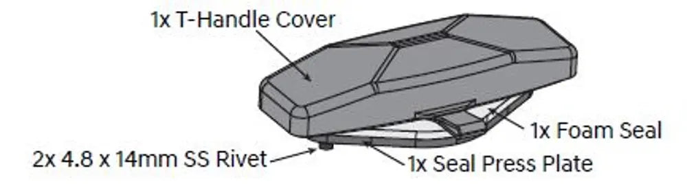 Load Shield Replacement T-Handle Cover Ford Ranger PX 2011-2015