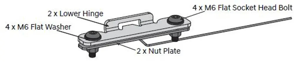 Load Shield Replacement Tub Hinge Plates Ford Ranger Raptor 2018-2022