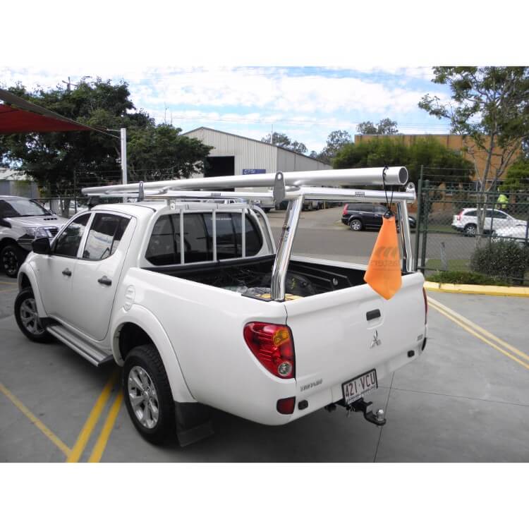Mitsubishi MQ Triton Adaptor on Factory Steel Headboard with Rear Trade Rack