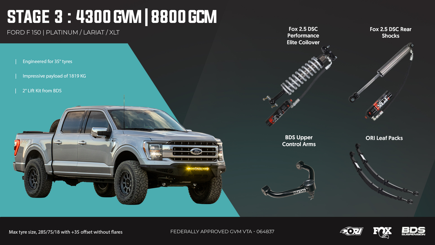 ORI Ford F150 2021 - 2026 GVM Package - Stage 3: The Heavy Hauler