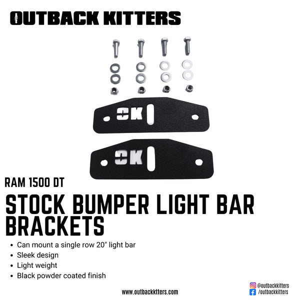 Ram 1500 DT Stock Bumper Light Bar Brackets