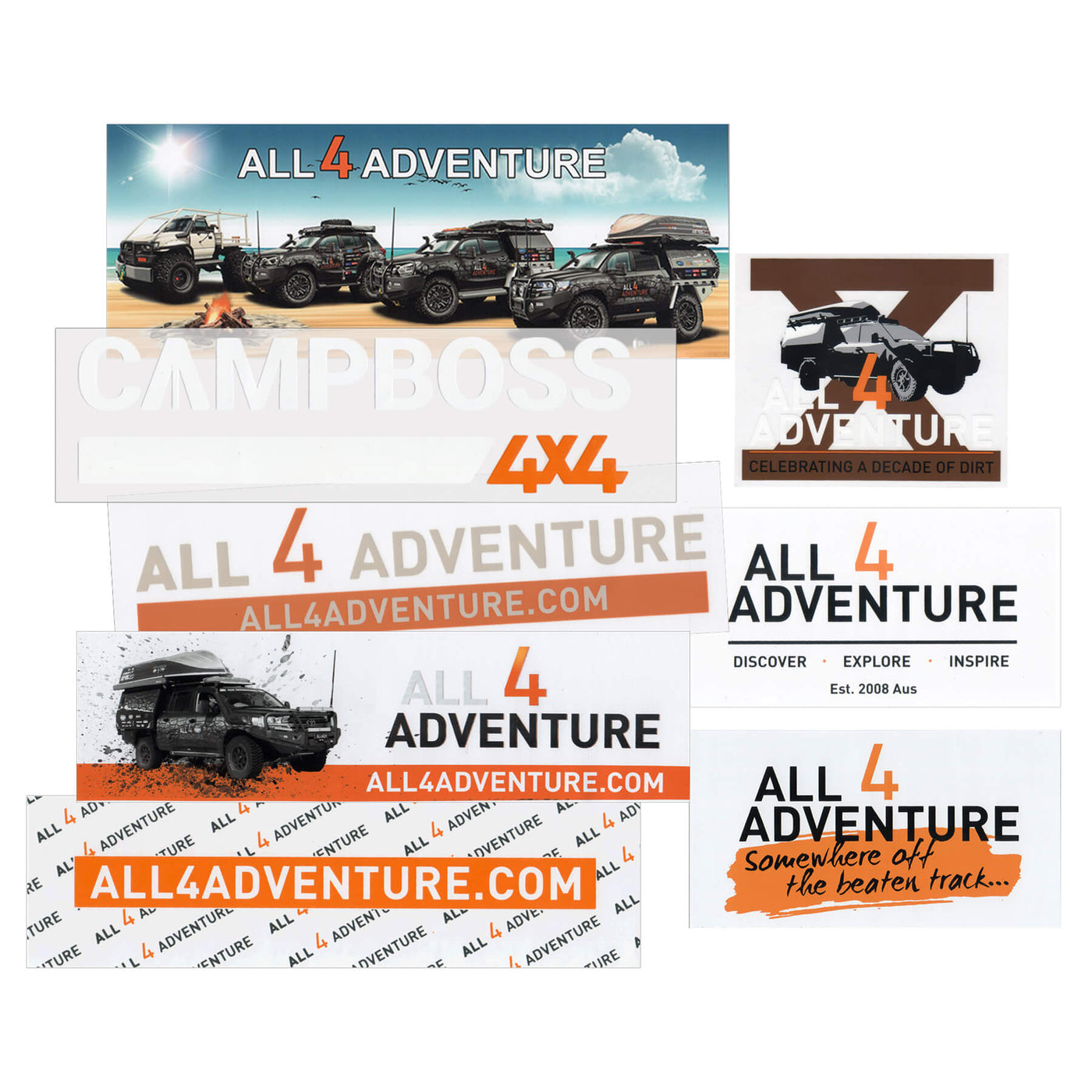 Bumper Stickers - CampBoss 4x4