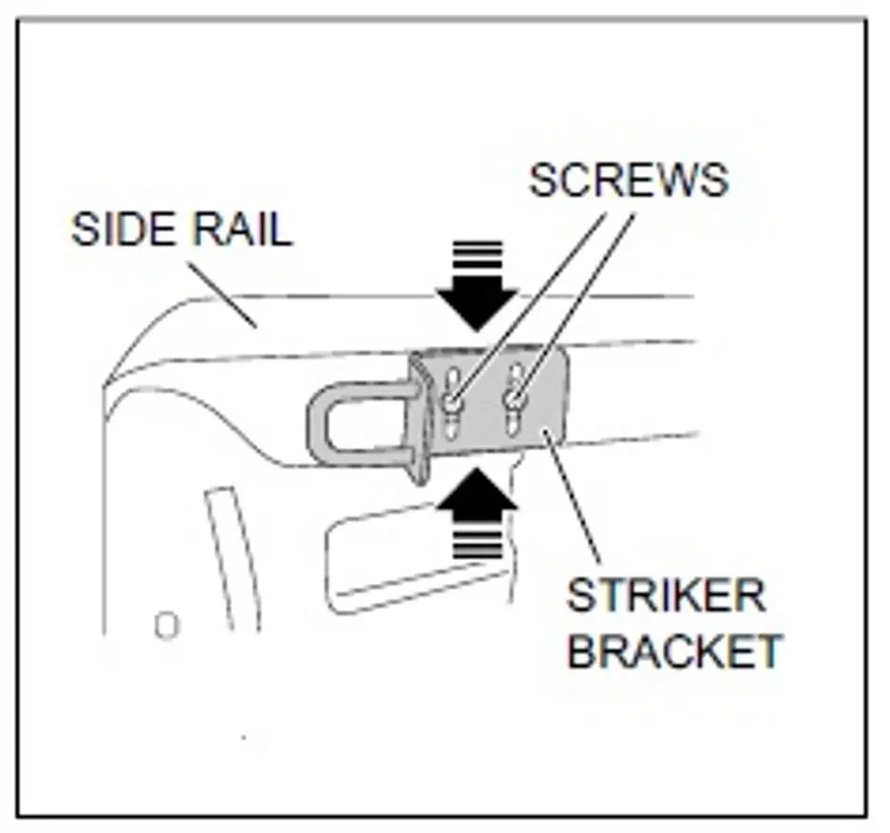 Replacement Lock Striker Kit - Nissan Navara D40 2005-15 Nissan Navara D40 2005-2014