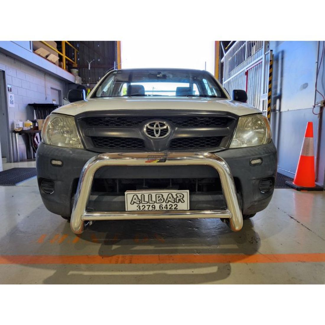 Polished Series II Nudgebar to suit 2011 Toyota Hilux Workmate 2wd