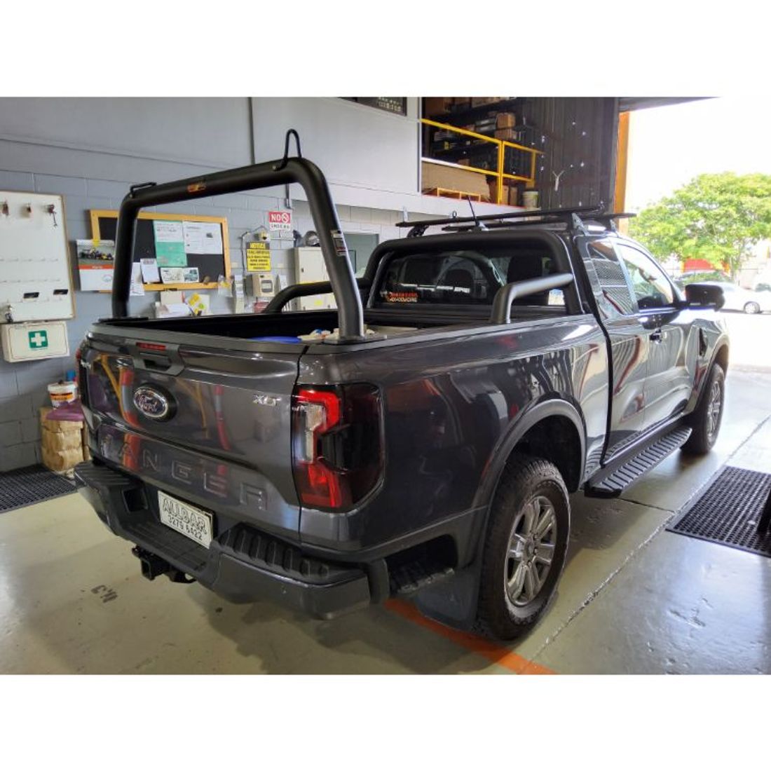 76mm Rear Style Rack with Fold Down Ears to suit Next Gen XLT with manual Mountain Top Roller Shutter