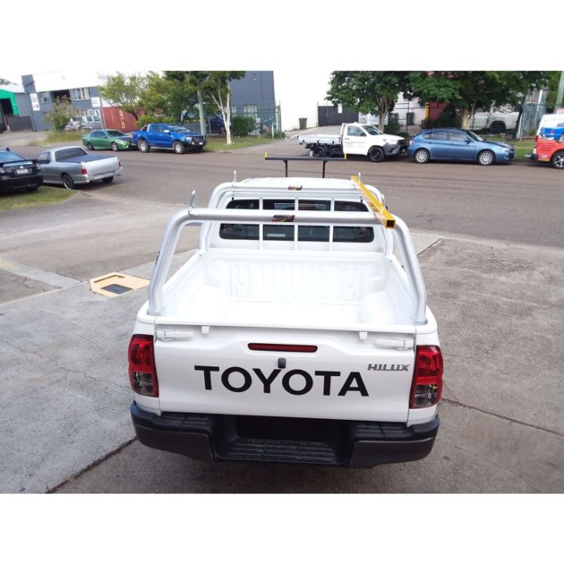 76mm Brush Finish Style Racks with Fold Down Ears to suit 2022 SR Hilux
