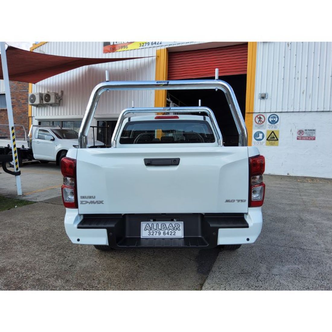 Polished 76mm Front Fixed/Rear Removable Style Racks to suit 2023 Isuzu DMax