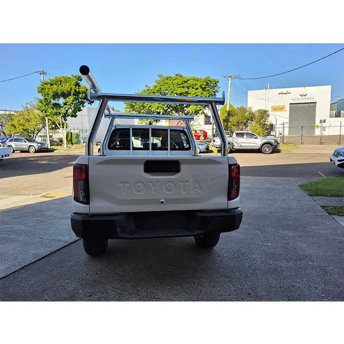 Polished Alloy 76mm Trade Racks to suit 2026 Toyota Hilux D/Cab