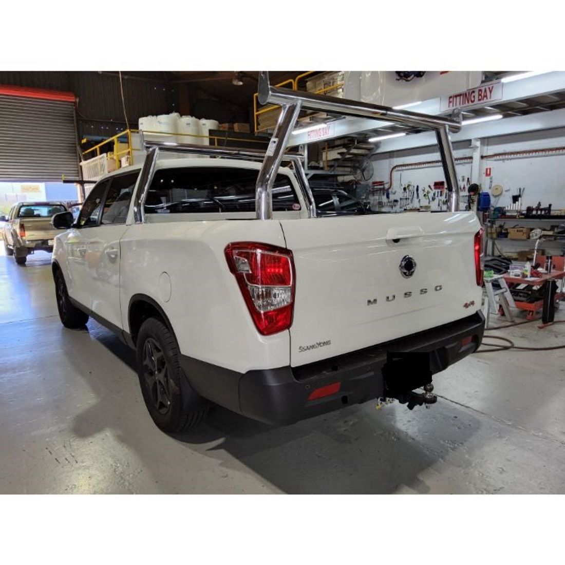 76mm Polished front fixed/rear removable Trade Rack set to suit 2022 Ssangyong Musso