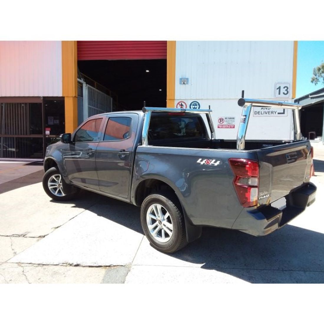 Polished Trade Racks with End Caps & Pins to suit Isuzu DMax