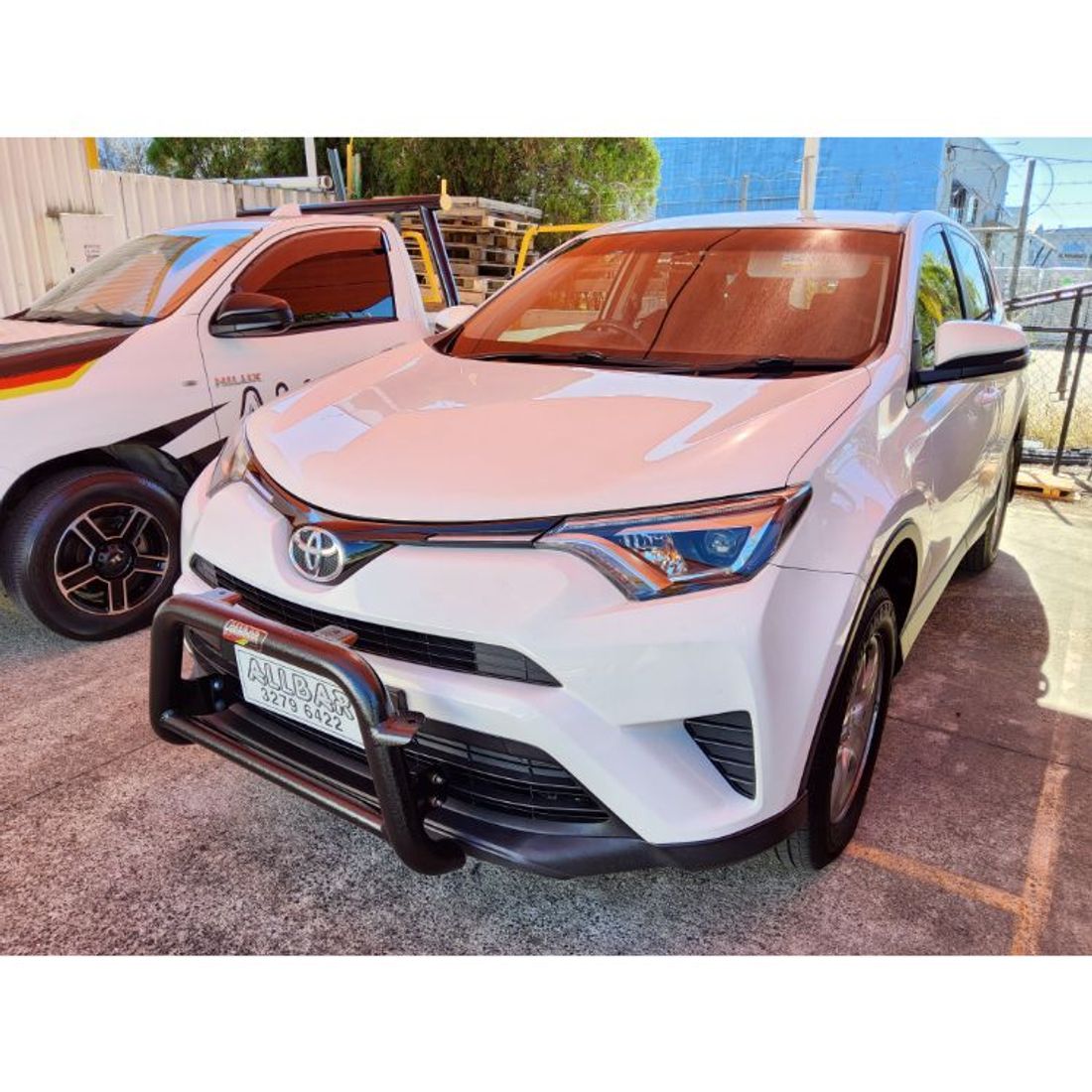 Ripple Black Series II Nudgebar with 2 Spot Light Tabs and Aerial Tab on P/Side to suit 2017 Rav4 (no sensors)
