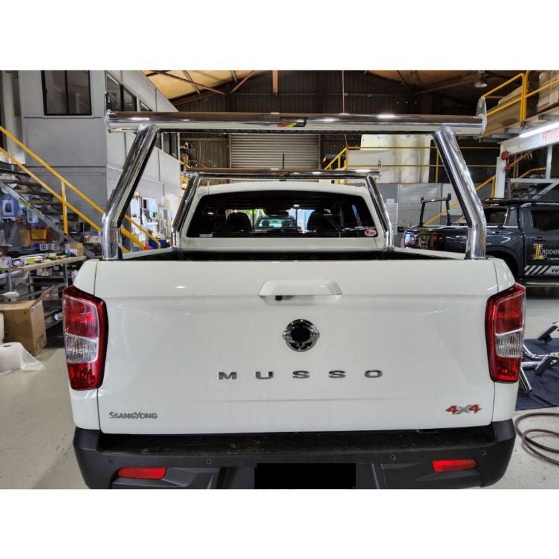 76mm Polished front fixed/rear removable Trade Rack set to suit 2022 Ssangyong Musso