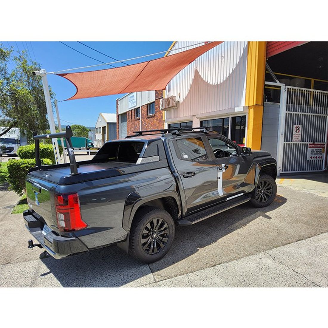 Alloy 76mm Rear Trade Rack to suit MV Triton GSR with Roller Shutter