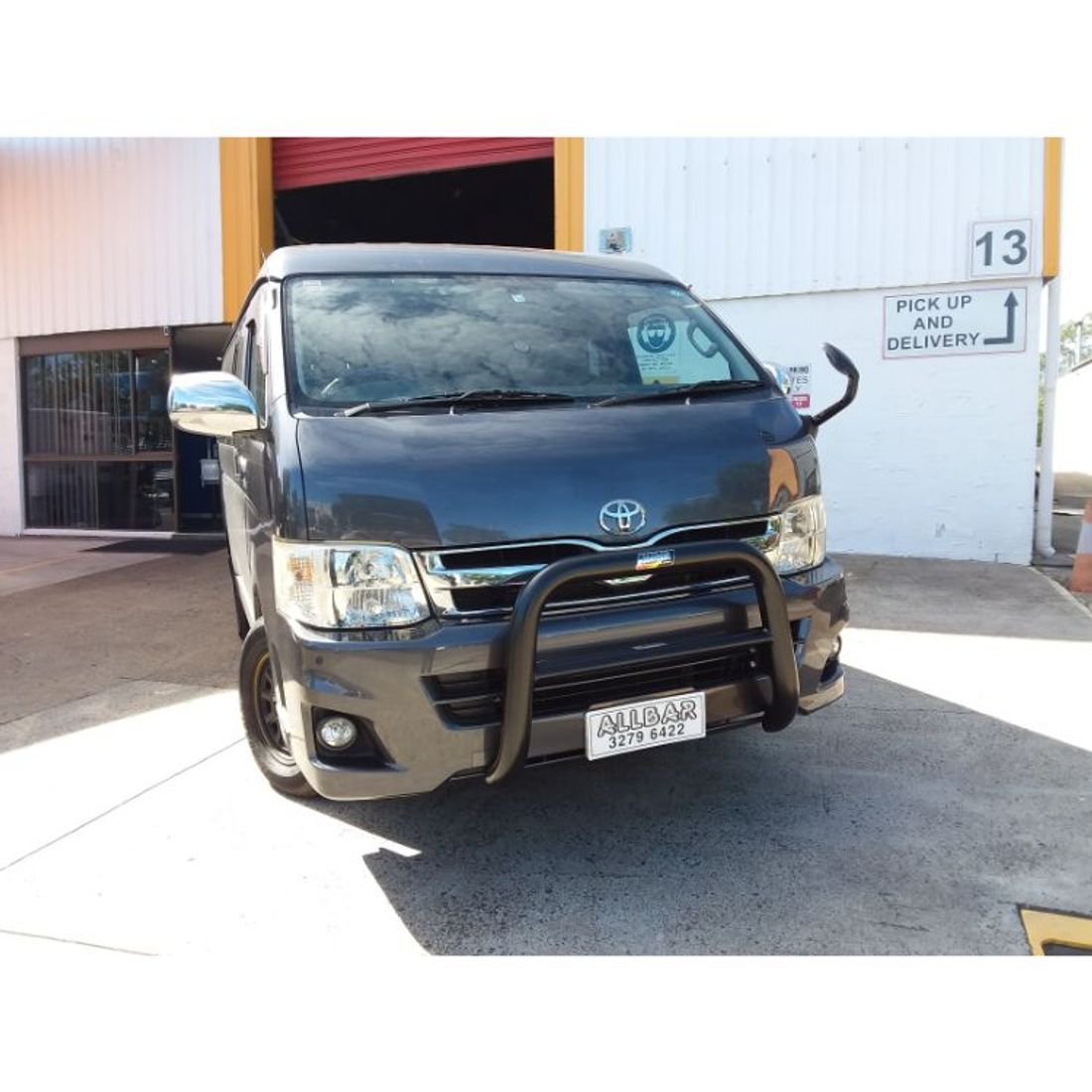 Black Nudgebar Series II to suit Toyota Hiace Commuter